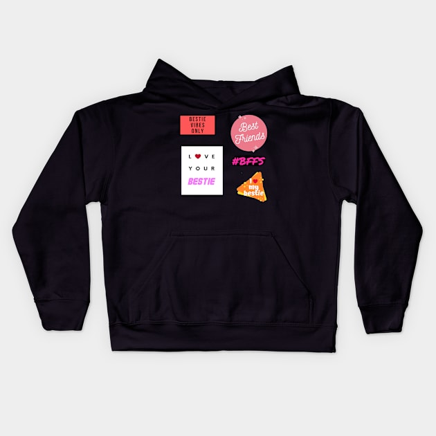 Bestie vibes only Kids Hoodie by Captain-Jackson